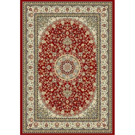 DYNAMIC RUGS Ancient Garden 3 ft. 11 in. x 5 ft. 7 in. 57119-1414 Rug - Red/Ivory AN46571191414